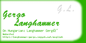 gergo langhammer business card